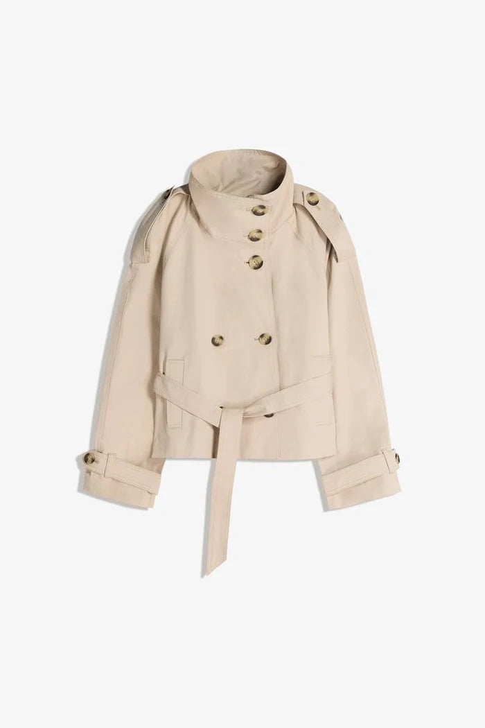Trench Nora - Trench Court Ceinturé Femme