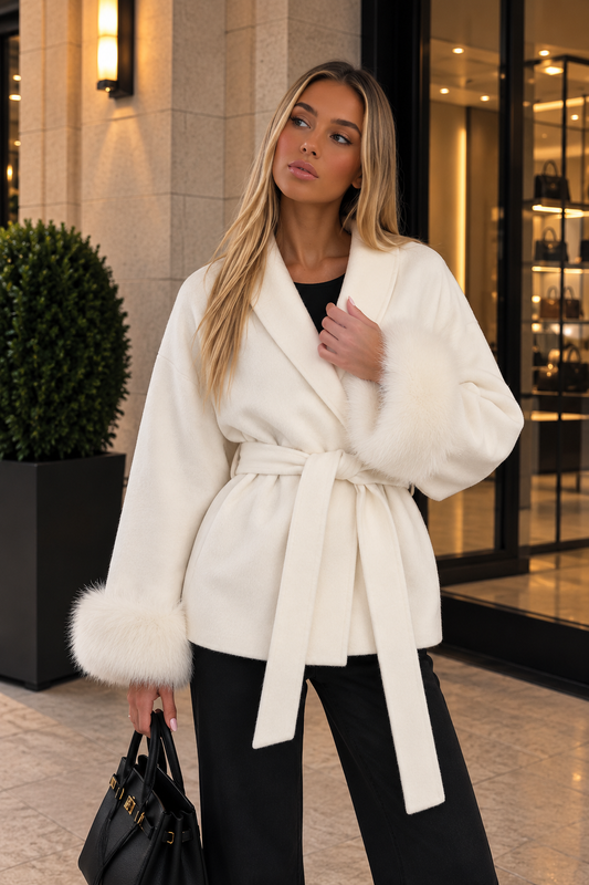 Manteau Bianca en Fausse Fourrure