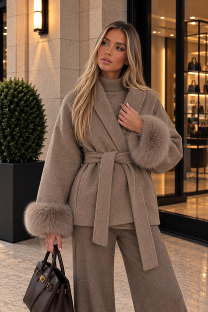 Manteau Bianca en Fausse Fourrure