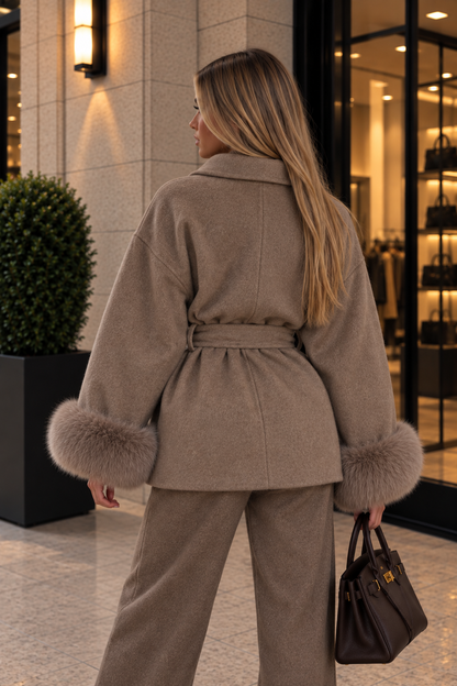 Manteau Bianca en Fausse Fourrure