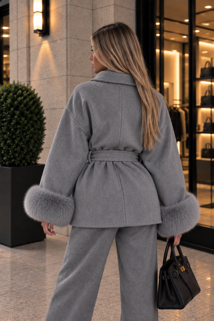 Manteau Bianca en Fausse Fourrure