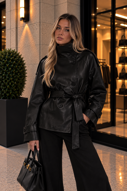 trench en cuir Océan