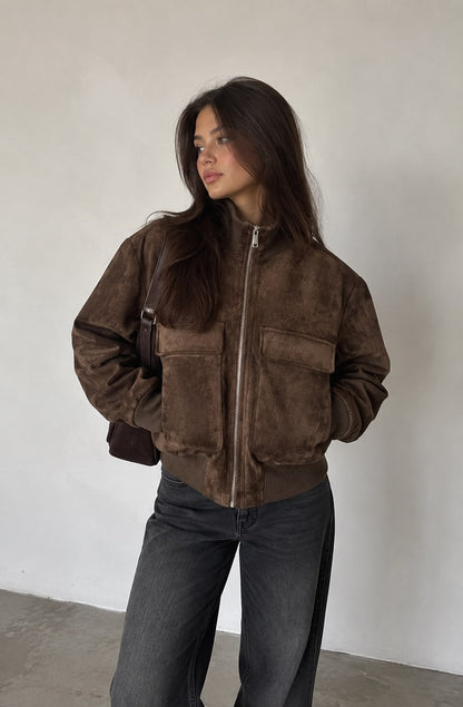 VESTE BOMBER EFFET DAIM
