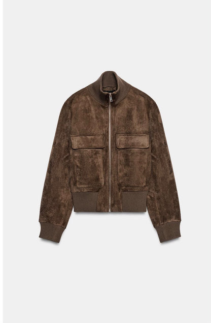 VESTE BOMBER EFFET DAIM