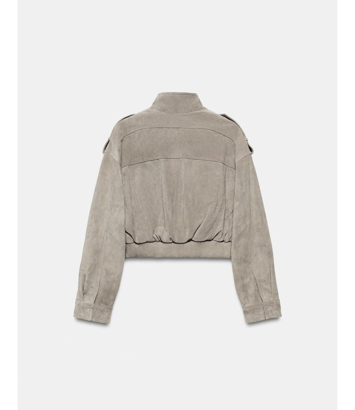 VESTE BOMBER EFFET DAIM GREY
